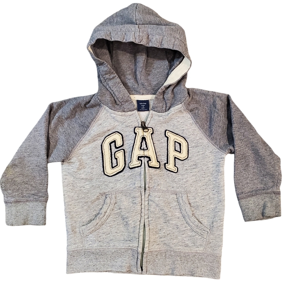 Gap Kids Toddler Full Zip Logo Hoodie Fleece Size 3 Years